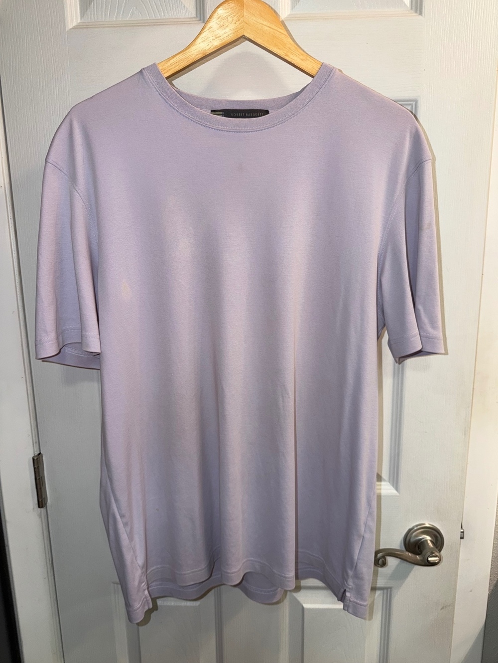 Robert Barakett Montreal Men’s XL Lavender Pima Cotton Short Sleeve T-Shirt